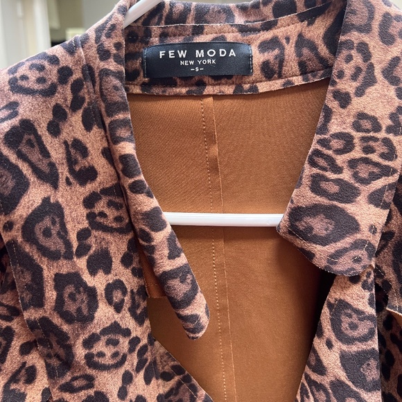 Few Moda Cheetah Print Trench - Picture 1 of 2